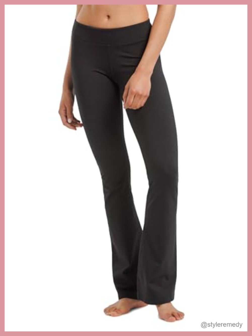 Organic Cotton Bootcut Yoga Pants Mid Rise with Pockets